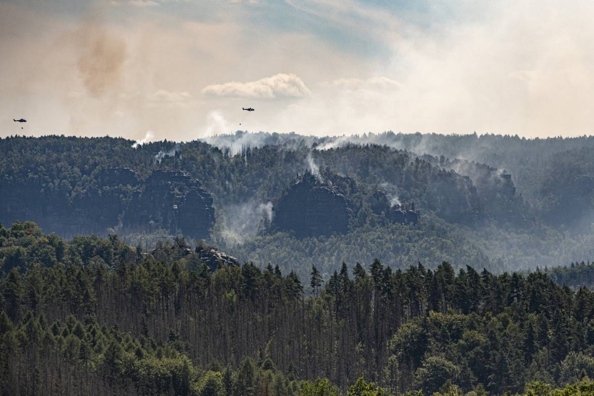 Wildfires in the Saxon Switzerland / Germany Photo: André Künzelmann / UFZ
