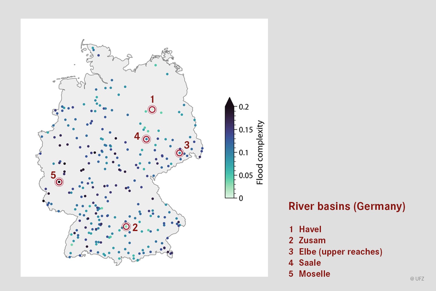 Map: River basins (Germany). Source: UFZ
